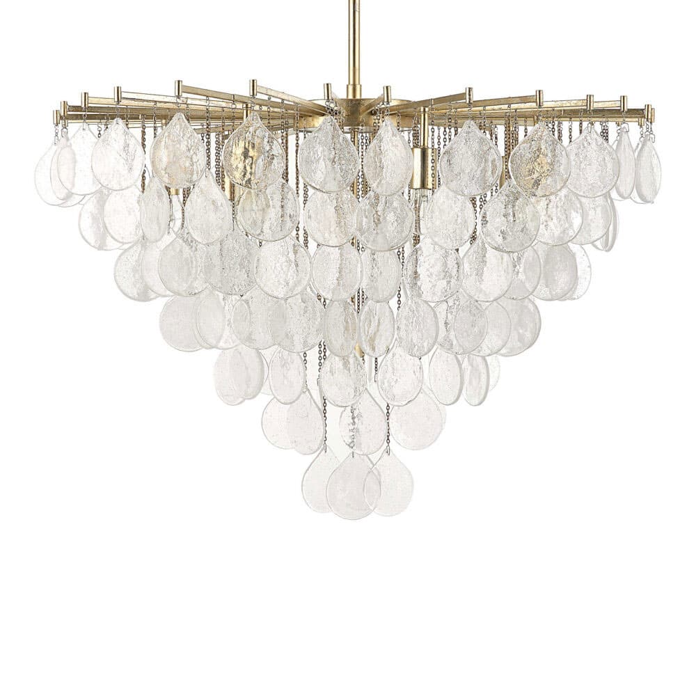 8 Light Glass Tear Drop Pendant