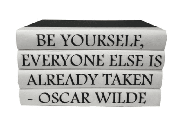 Four Decorative Books With Black Cover