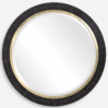 Black & Gold Round Mirror