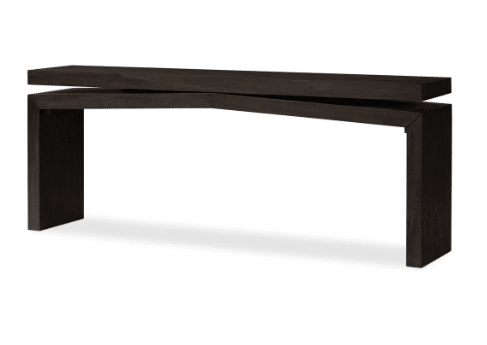 Smoked Black Oak Sofa Table/Console