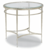 19th Century Silver Leaf Iron & Glass End Table