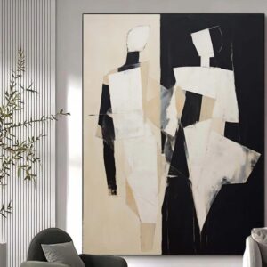 Contemporary Minimalist Hand Painted Art