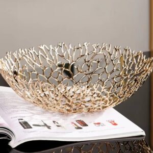 Modern Wedding Metal Light Luxury Golden Dry Fruit Plate